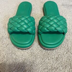Seychelles Emerald Braided Slide Sandals